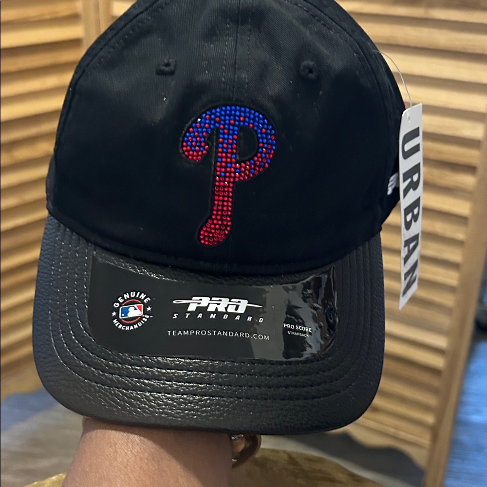 Black Cap with Red and Blue Logo